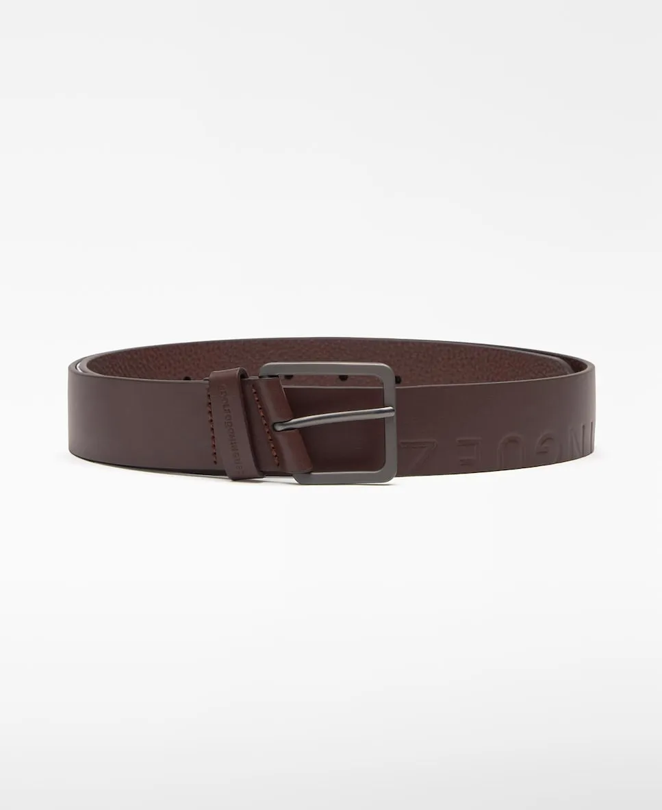 Кожаный ремень с гравировкой логотипа Adolfo Dominguez, коричневый
Кожаный ремень с гравировкой логотипа Adolfo Dominguez, коричневый