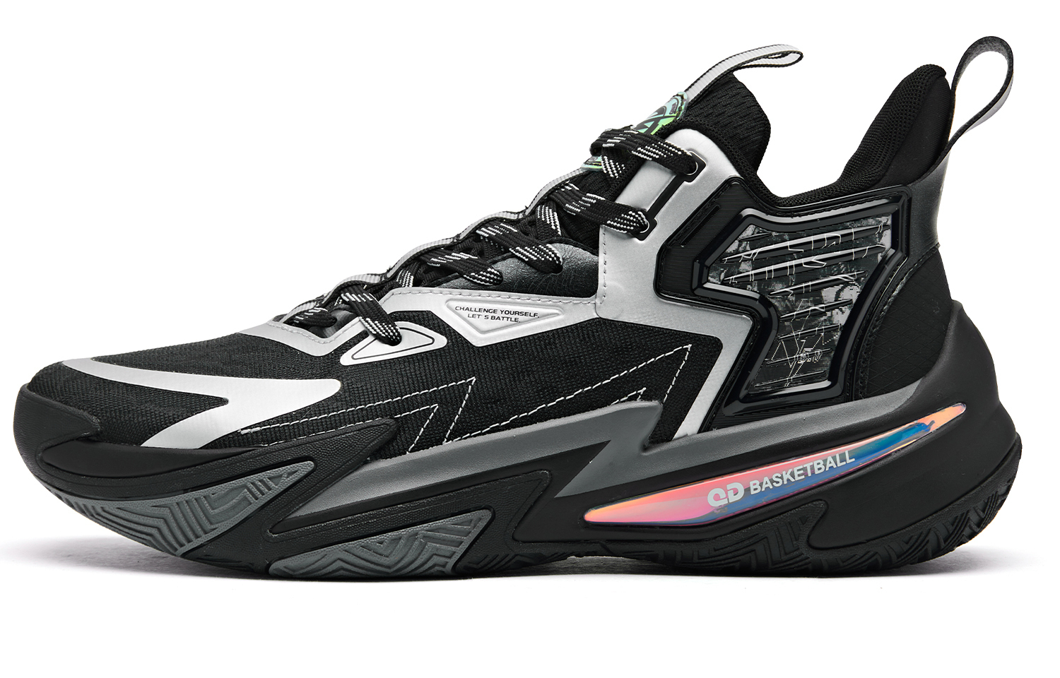 QIAODAN Броукен Шэдоу 5 баскетбольные кроссовки мужские низкие черные, цвет Black 
QIAODAN Броукен Шэдоу 5 баскетбольные кроссовки мужские низкие черные, цвет Black