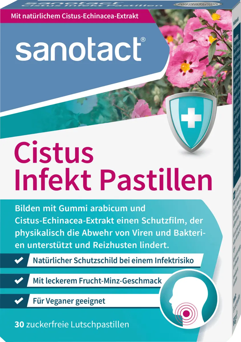 Пастилки Cistus Infection 30 шт. 60 г sanotact
Пастилки Cistus Infection 30 шт. 60 г sanotact