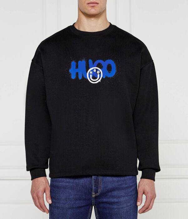 Толстовка мужская Hugo Blue с принтом, черный 
Толстовка мужская Hugo Blue с принтом, черный