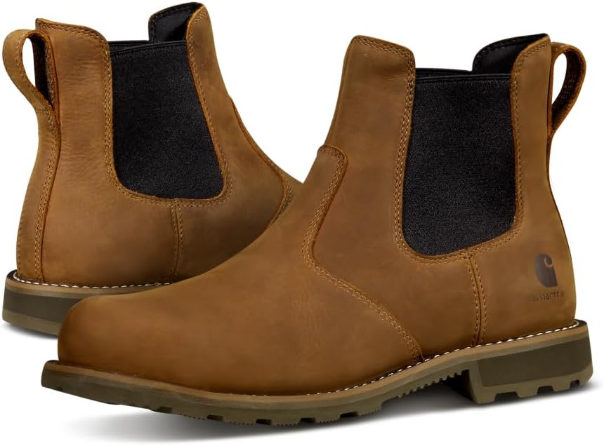 Carhartt мужские Chelsea ботинки Frontier с водонепроницаемым стальным носком - кожаные ботинки на молнии с эластичной вставкой, EVA подошвой и прочным сцеплением, Bison Brown Oil Tan
Carhartt мужские Chelsea ботинки Frontier с водонепроницаемым стальным носком - кожаные ботинки на молнии с эластичной вставкой, EVA подошвой и прочным сцеплением, Bison Brown Oil Tan