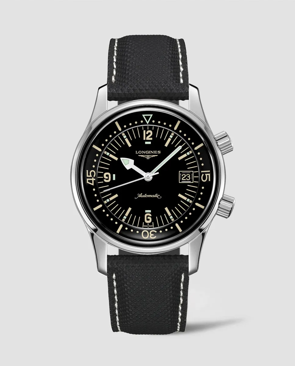 Longines L37744500 Мужские часы Longines Legend Diver из черного текстиля, черный
Longines L37744500 Мужские часы Longines Legend Diver из черного текстиля, черный