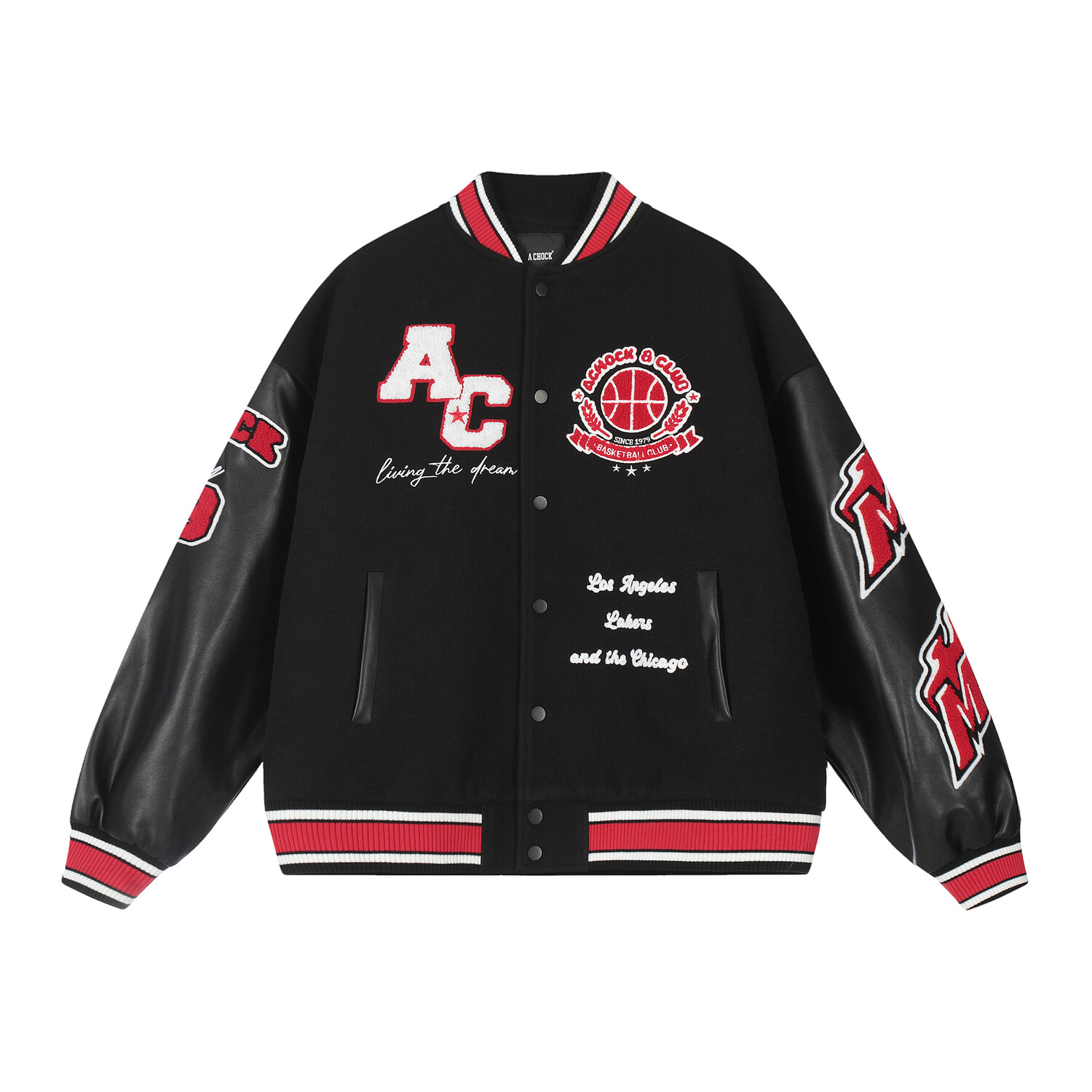 A chock Бейсбольная куртка унисекс, Черный
A chock Бейсбольная куртка унисекс, Черный