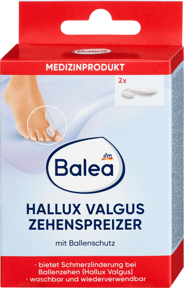 Разделитель пальцев Hallux Valgus с защитой от бурсита стопы 2 шт. Balea
Разделитель пальцев Hallux Valgus с защитой от бурсита стопы 2 шт. Balea