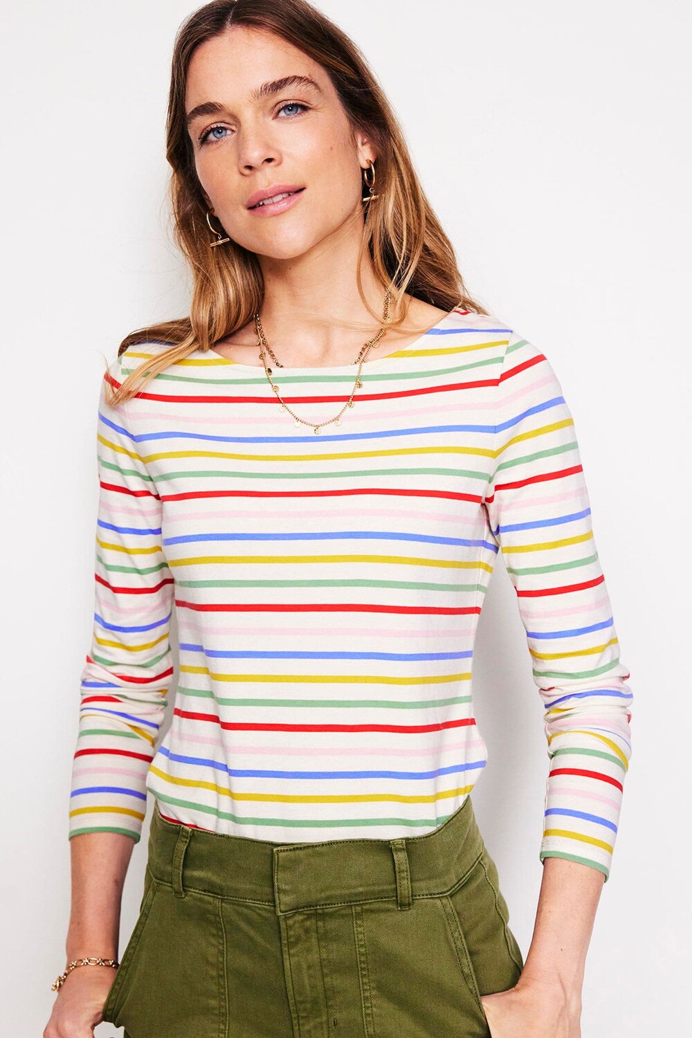 Футболка с длинными рукавами в стиле бретон Элла Boden, розовый
Футболка с длинными рукавами в стиле бретон Элла Boden, розовый