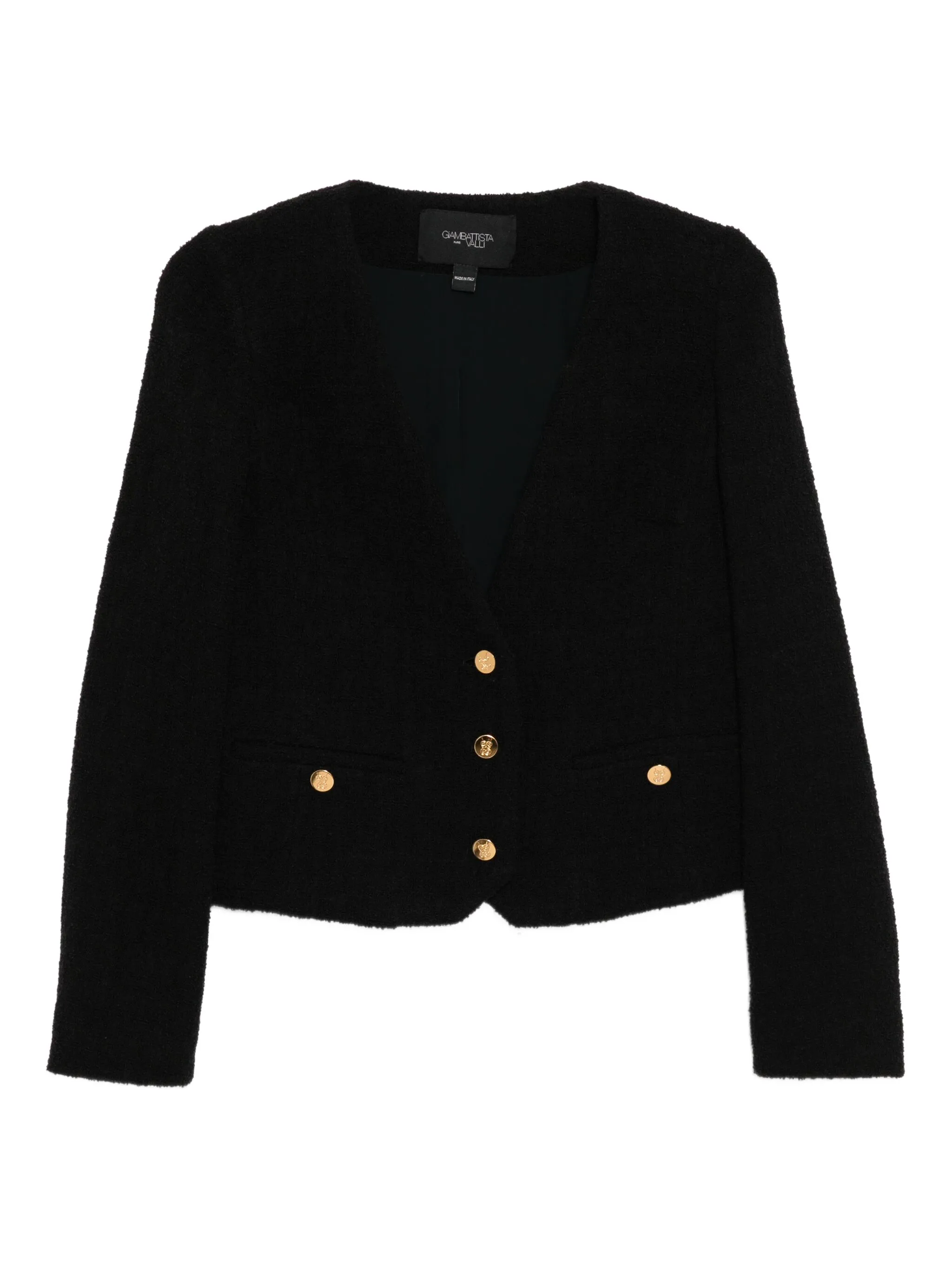 Укороченный жакет из букле Giambattista Valli, черный
Укороченный жакет из букле Giambattista Valli, черный