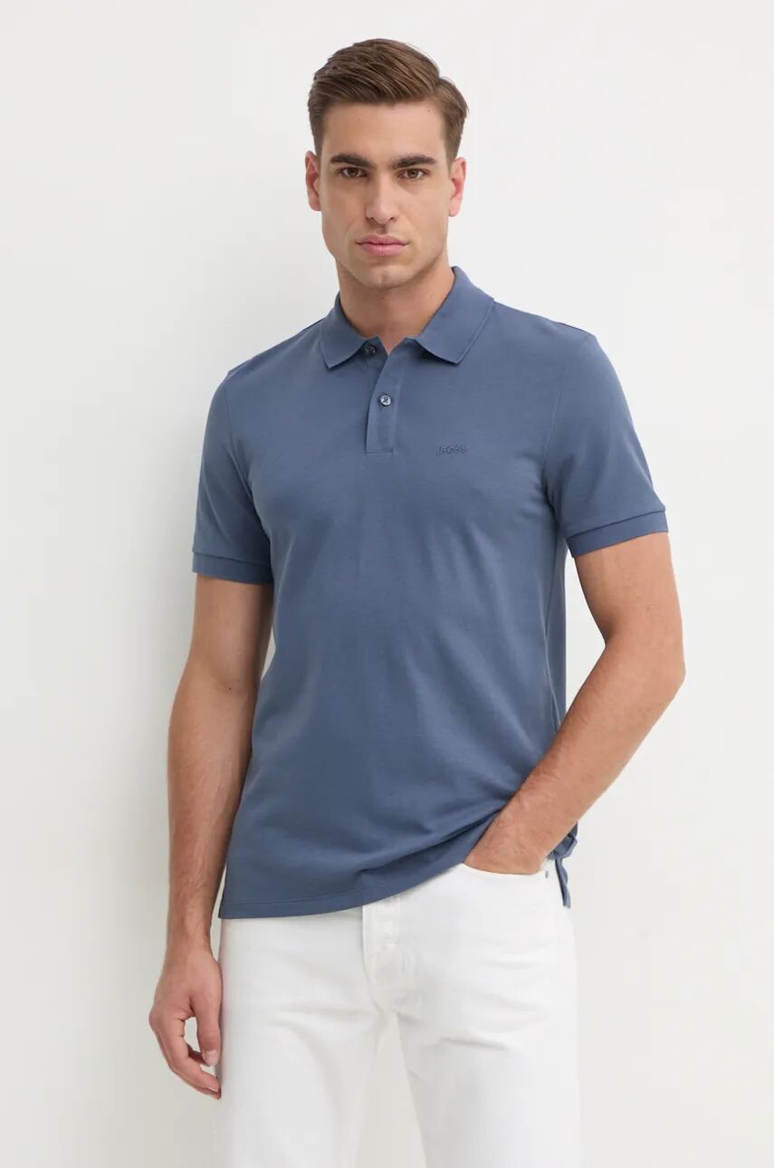 Рубашка-поло BOSS из хлопка, синий
Рубашка-поло BOSS из хлопка, синий
