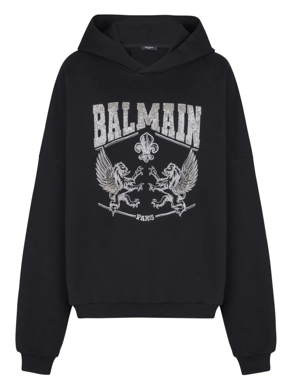 Худи с кристаллами Balmain, черный
Худи с кристаллами Balmain, черный