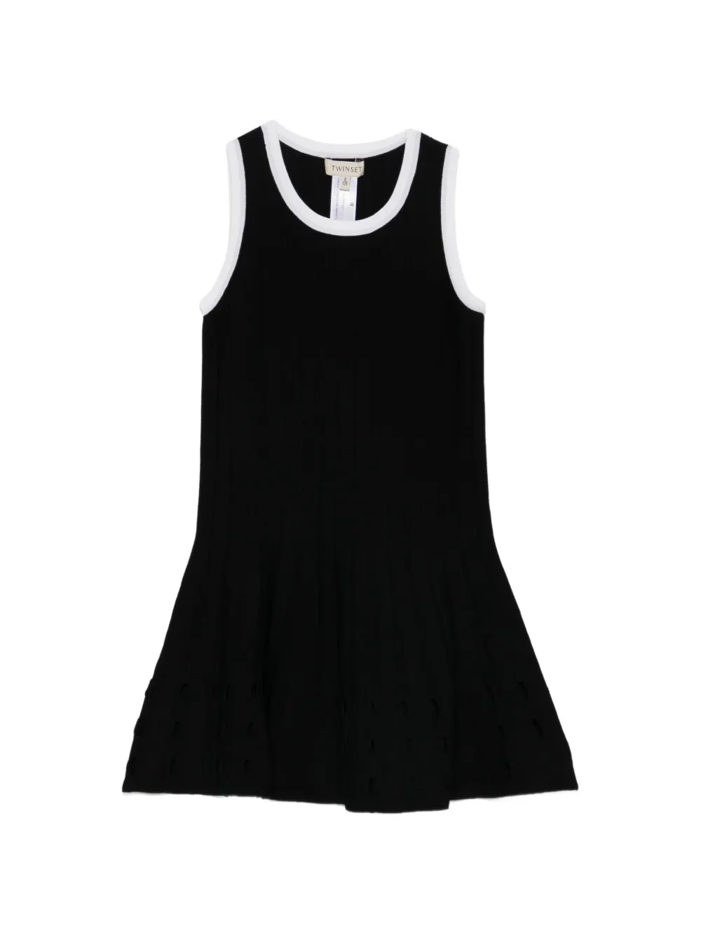 Платье с контрастной отделкой и перфорацией Twinset Kids, черный
Платье с контрастной отделкой и перфорацией Twinset Kids, черный