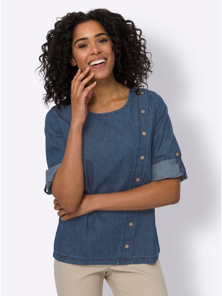 Джинсовая блузка цвета синего камня Sieh an!
Джинсовая блузка цвета синего камня Sieh an!