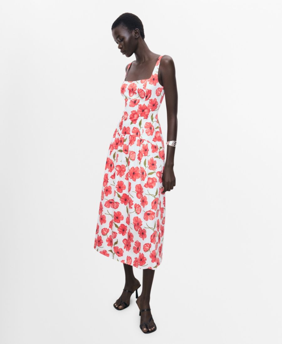 Женское хлопковое платье-клеш MANGO, Off White
Женское хлопковое платье-клеш MANGO, Off White