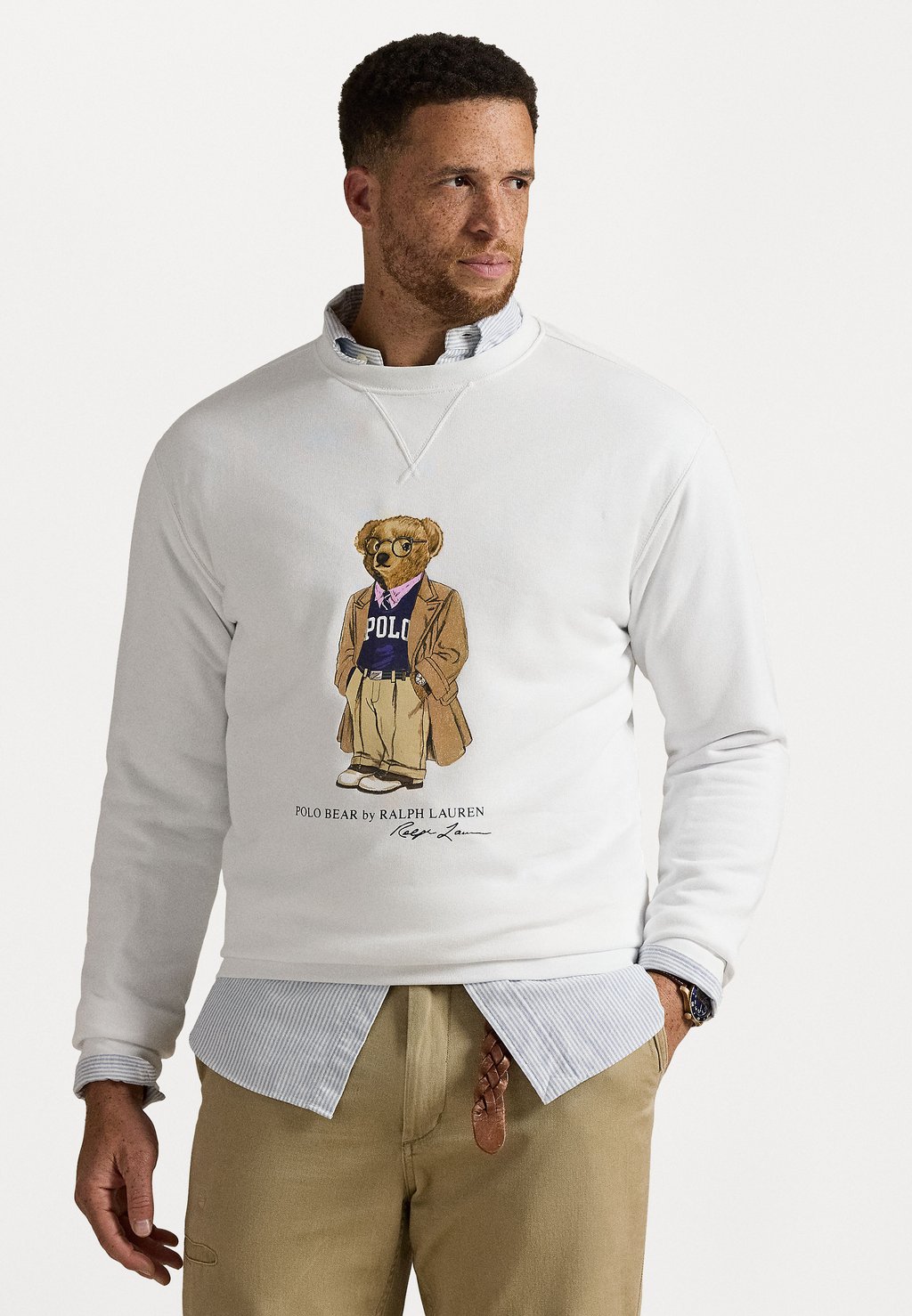 Толстовка POLO BEAR FLEECE SWEATSHIRT Polo Ralph Lauren Big & Tall, белый 
Толстовка POLO BEAR FLEECE SWEATSHIRT Polo Ralph Lauren Big & Tall, белый