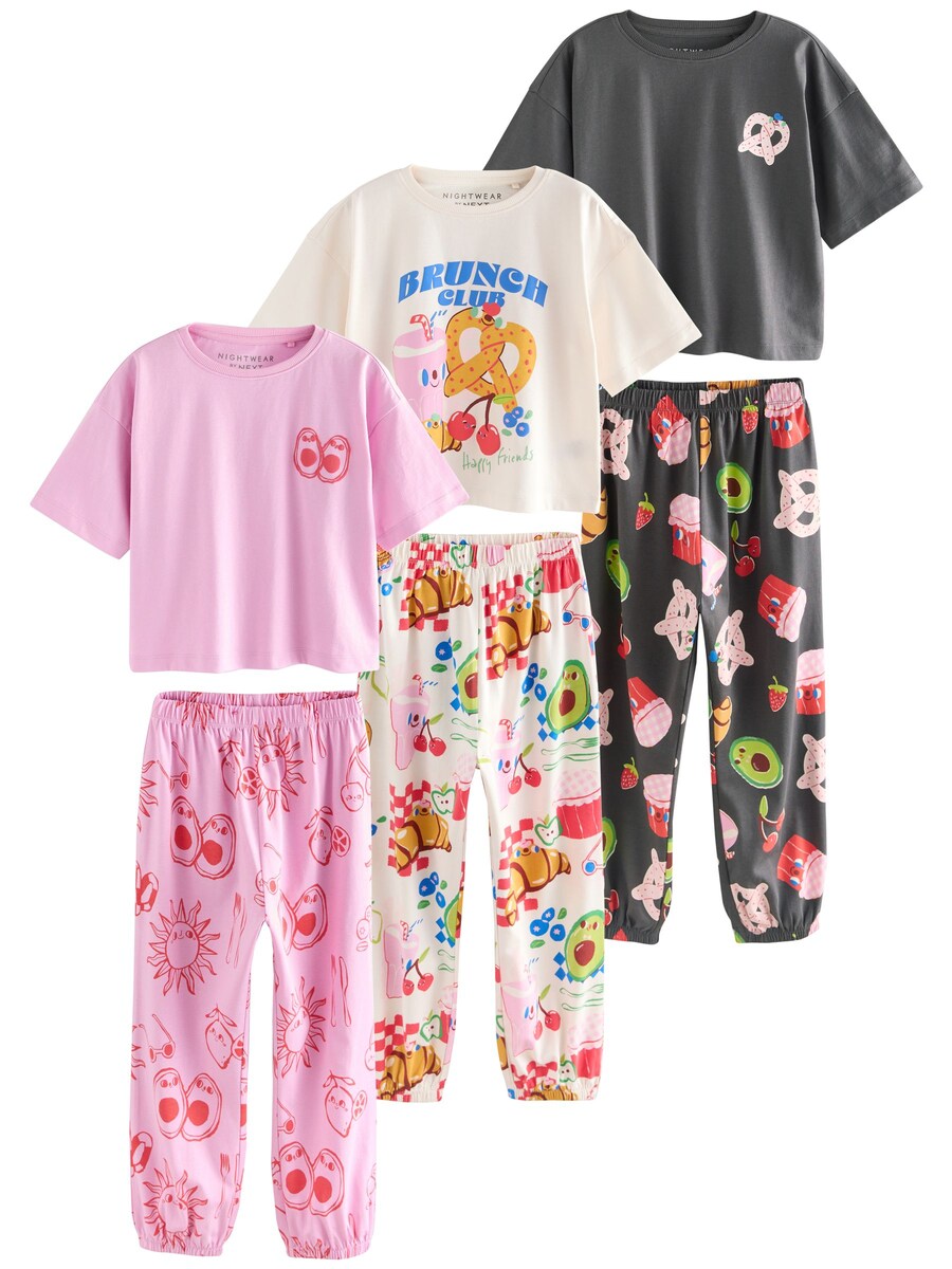 Пижама Next, антрацит/розовый/белый
Пижама Next, антрацит/розовый/белый