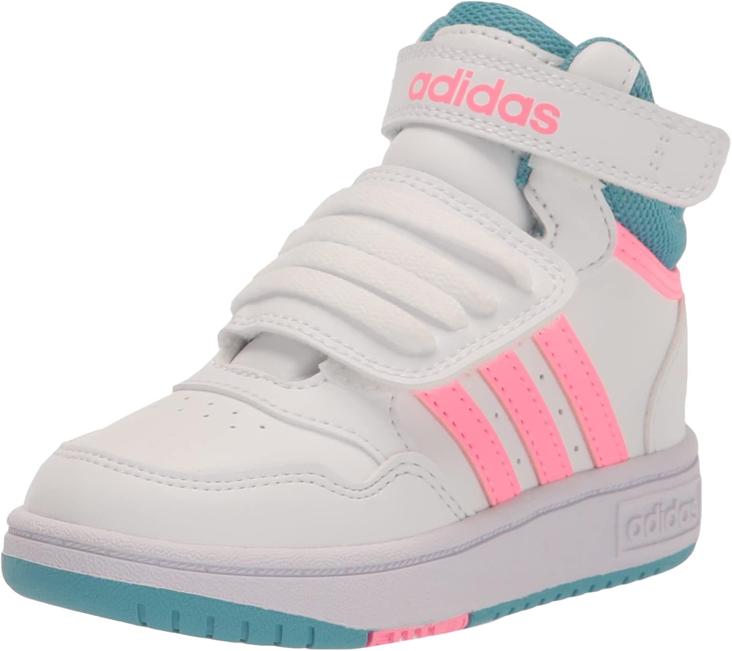 Детские кроссовки Adidas для девочек, средняя высота, застежка на липучке, белый/синий/розовый/светло-розовый
Детские кроссовки Adidas для девочек, средняя высота, застежка на липучке, белый/синий/розовый/светло-розовый