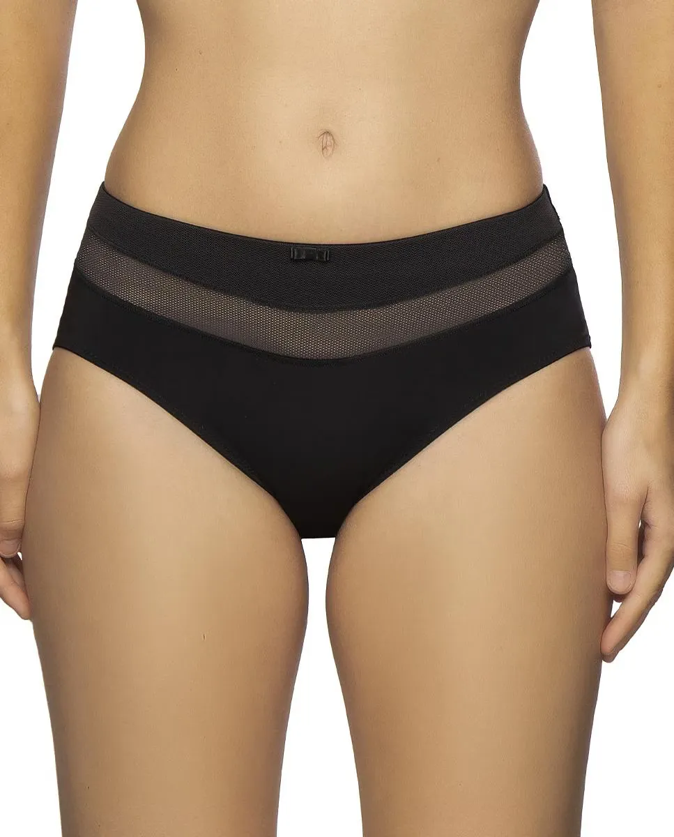Трусики из микрофибры с высокой посадкой и вставками из прозрачного тюля Felina, черный
Трусики из микрофибры с высокой посадкой и вставками из прозрачного тюля Felina, черный