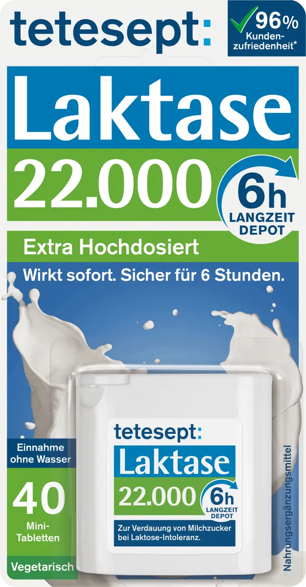 Лактаза 22000 мини-таблетки 40 штук по 13,6 г tetesept 
Лактаза 22000 мини-таблетки 40 штук по 13,6 г tetesept