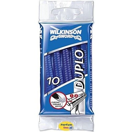 Одноразовые бритвы Duplo с двумя лезвиями — упаковка из 10 шт., Wilkinson Sword
Одноразовые бритвы Duplo с двумя лезвиями — упаковка из 10 шт., Wilkinson Sword