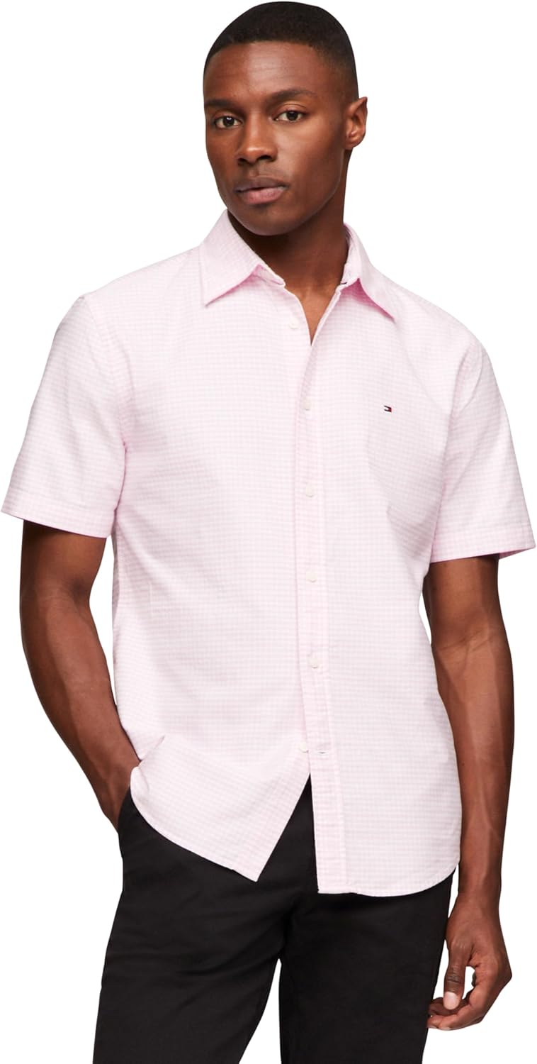 Рубашки оксфорды Tommy Hilfiger Men's с коротким рукавом, классический крой, мужские рубашки на пуговицах, Classic Pink / Check
Рубашки оксфорды Tommy Hilfiger Men's с коротким рукавом, классический крой, мужские рубашки на пуговицах, Classic Pink / Check