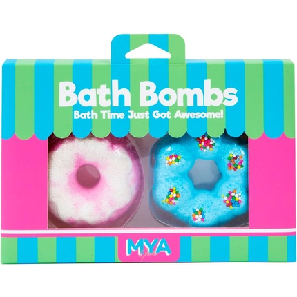 Набор бомбочек для ванны Mya Girls с 2 ароматизированными бомбочками в форме пончиков. Mya Cosmetics
Набор бомбочек для ванны Mya Girls с 2 ароматизированными бомбочками в форме пончиков. Mya Cosmetics