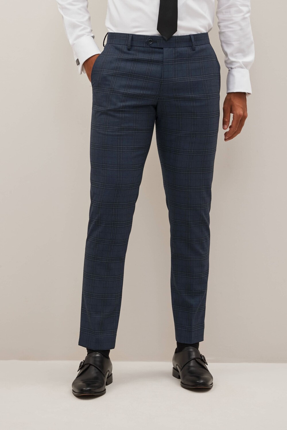 Костюмные брюки приталенного кроя с клетчатым узором Next, синий
Костюмные брюки приталенного кроя с клетчатым узором Next, синий