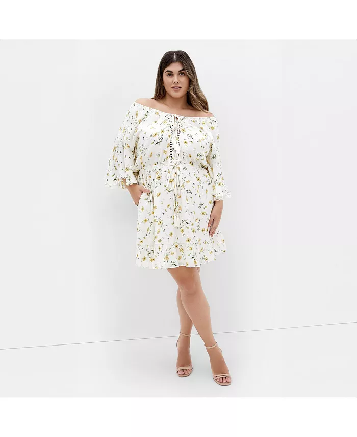 Платье Ayanna больших размеров CITY CHIC, белый
Платье Ayanna больших размеров CITY CHIC, белый