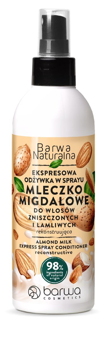 Barwa Naturalna Almond Milk Express Spray Conditioner для поврежденных и ломких волос 200 мл 
Barwa Naturalna Almond Milk Express Spray Conditioner для поврежденных и ломких волос 200 мл