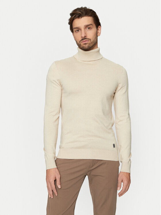 Свитер с высоким воротником приталенного кроя U.S. Polo Assn., бежевый
Свитер с высоким воротником приталенного кроя U.S. Polo Assn., бежевый