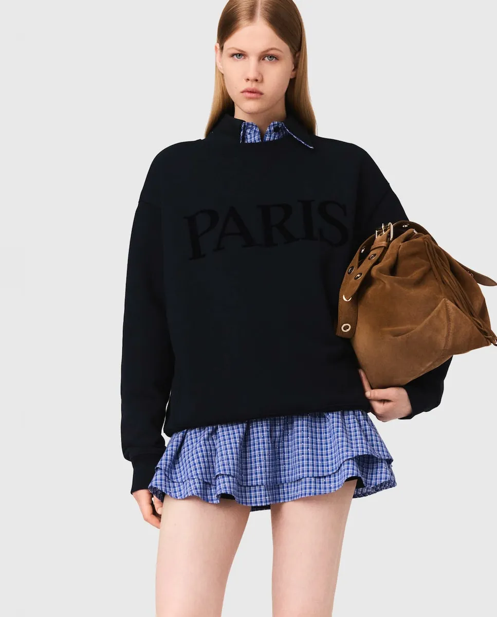 Женская толстовка с рельефной надписью Париж Maje, черный
Женская толстовка с рельефной надписью Париж Maje, черный