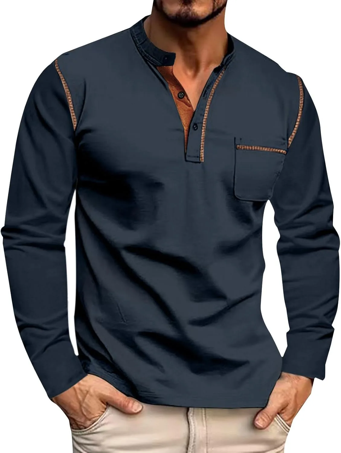 Мужская футболка-поло с длинным рукавом и карманом
Мужская футболка-поло с длинным рукавом и карманом