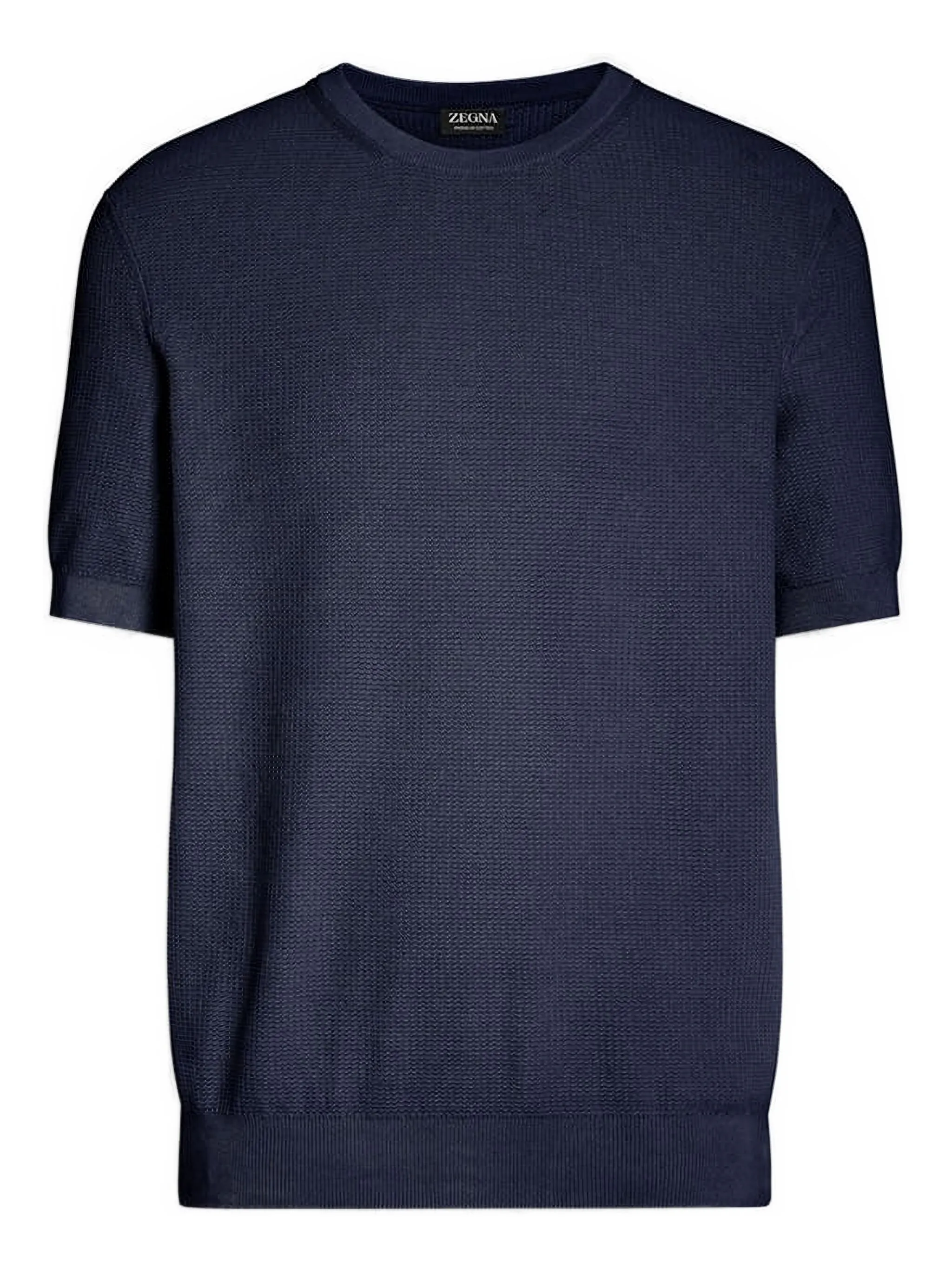 Фактурная футболка с круглым вырезом Zegna, синий
Фактурная футболка с круглым вырезом Zegna, синий