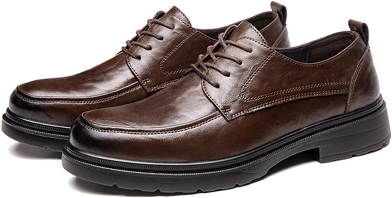 Мужские кожаные туфли оксфорды на массивном каблуке, ретро с круглым носком, с рифленой подошвой, противоскользящие, классические дерби на шнуровке для работы, досуга и вечерних мероприятий Fifilapin, коричневый
Мужские кожаные туфли оксфорды на массивном каблуке, ретро с круглым носком, с рифленой подошвой, противоскользящие, классические дерби на шнуровке для работы, досуга и вечерних мероприятий Fifilapin, коричневый
