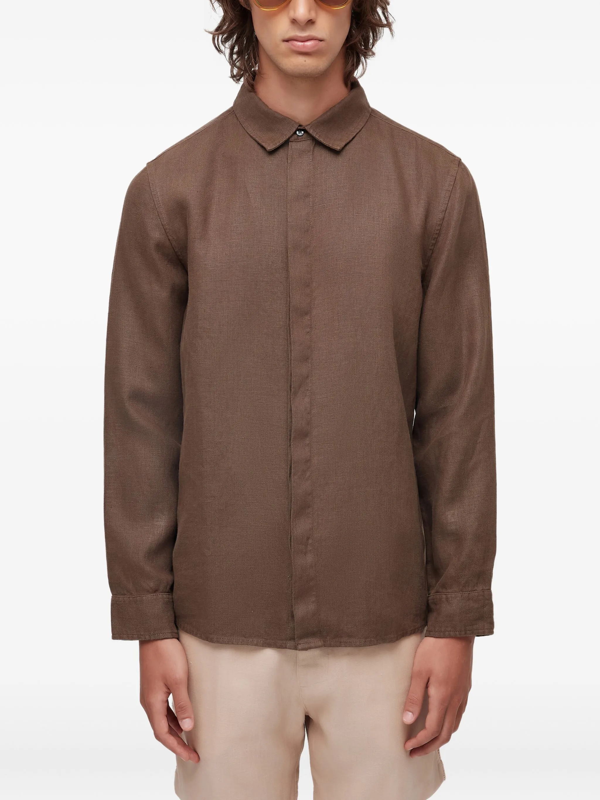 Льняная рубашка Osklen, коричневый
Льняная рубашка Osklen, коричневый