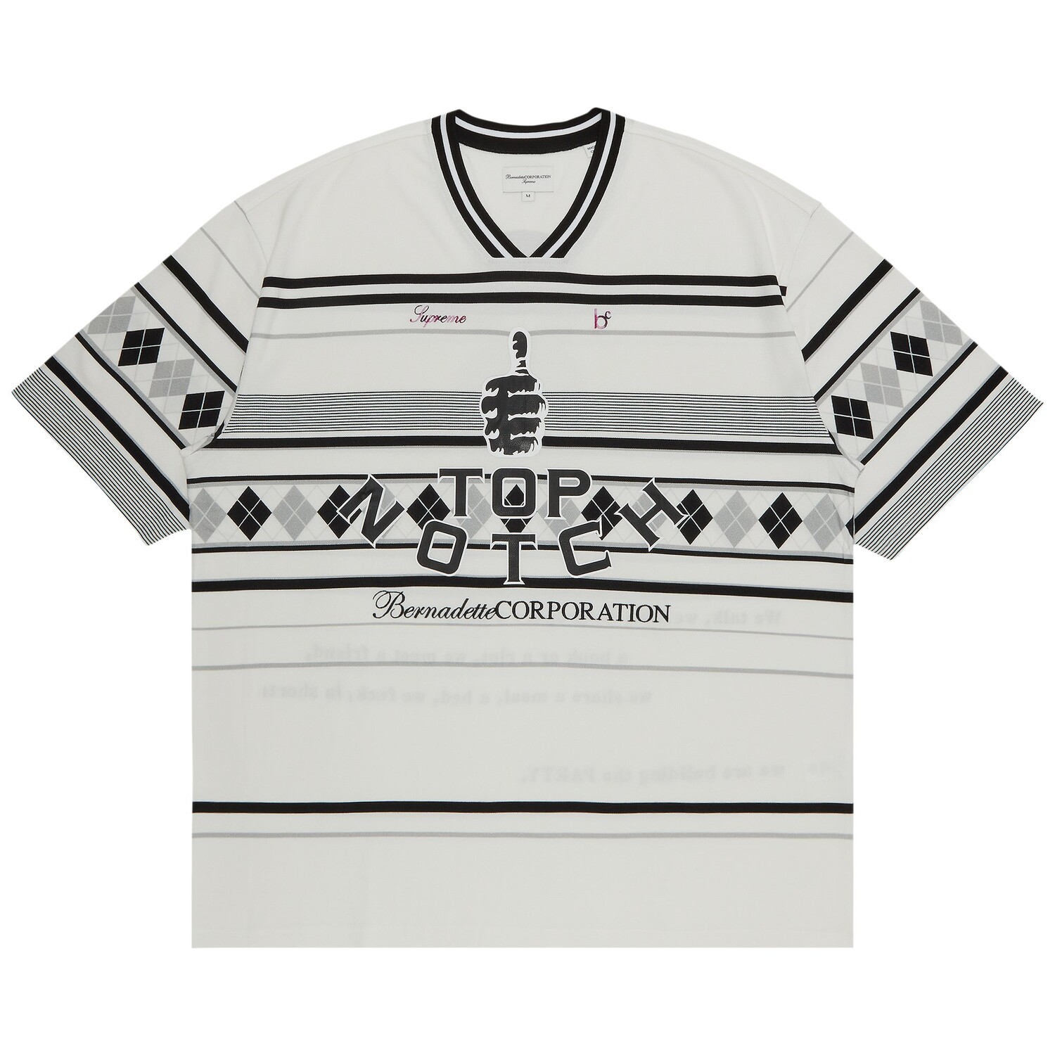 Футбольная футболка из пике Supreme x Bernadette Corporation, цвет Белый
Футбольная футболка из пике Supreme x Bernadette Corporation, цвет Белый