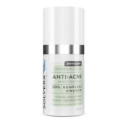 Dermopeel Пилинг с 20% азелаиновой кислотой 30мл SOLVERX Assorted 
Dermopeel Пилинг с 20% азелаиновой кислотой 30мл SOLVERX Assorted