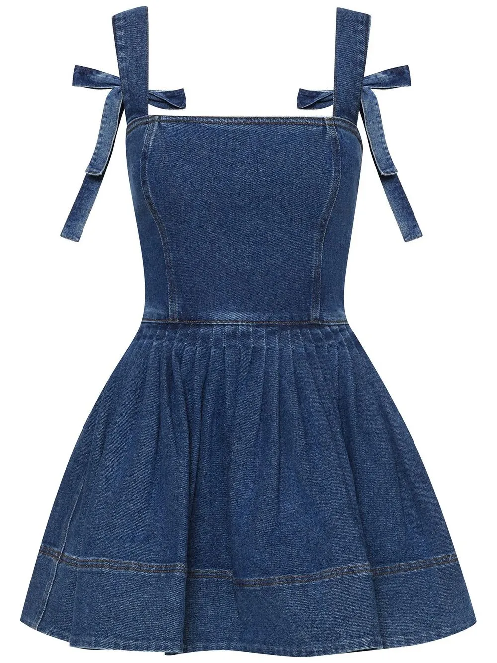 Джинсовое платье мини Oscar de la Renta, синий 
Джинсовое платье мини Oscar de la Renta, синий