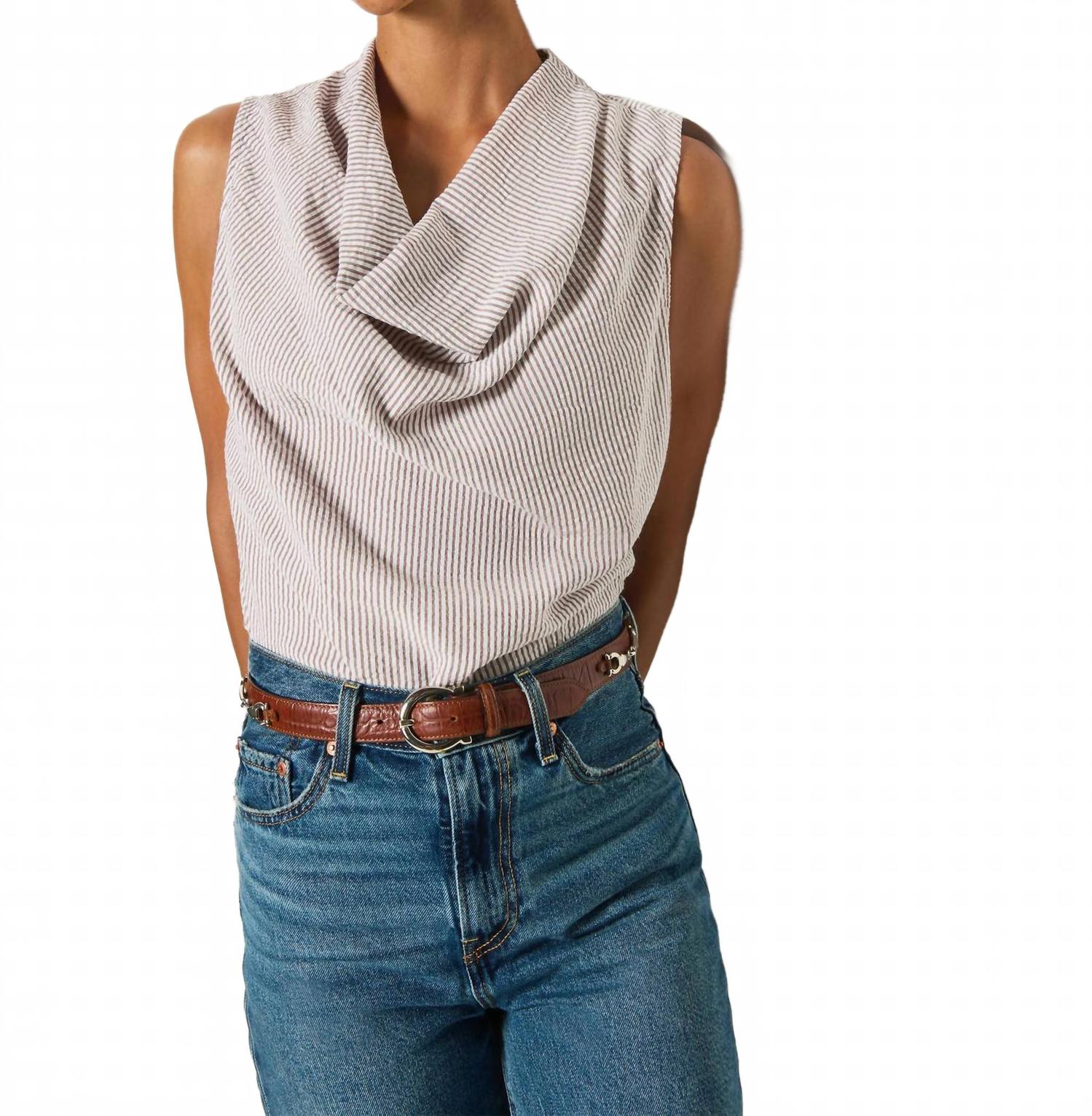 Топ с капюшоном Cille в полоску пралине Nation LTD, Praline Stripe
Топ с капюшоном Cille в полоску пралине Nation LTD, Praline Stripe