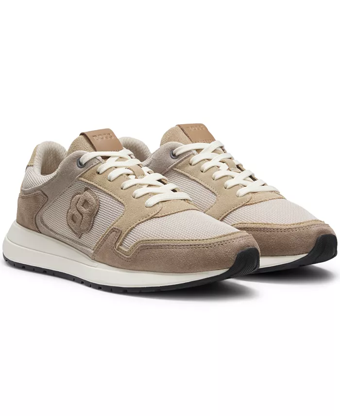 Мужские кроссовки Double B Monogram из замши Hugo Boss, загар/бежевый
Мужские кроссовки Double B Monogram из замши Hugo Boss, загар/бежевый