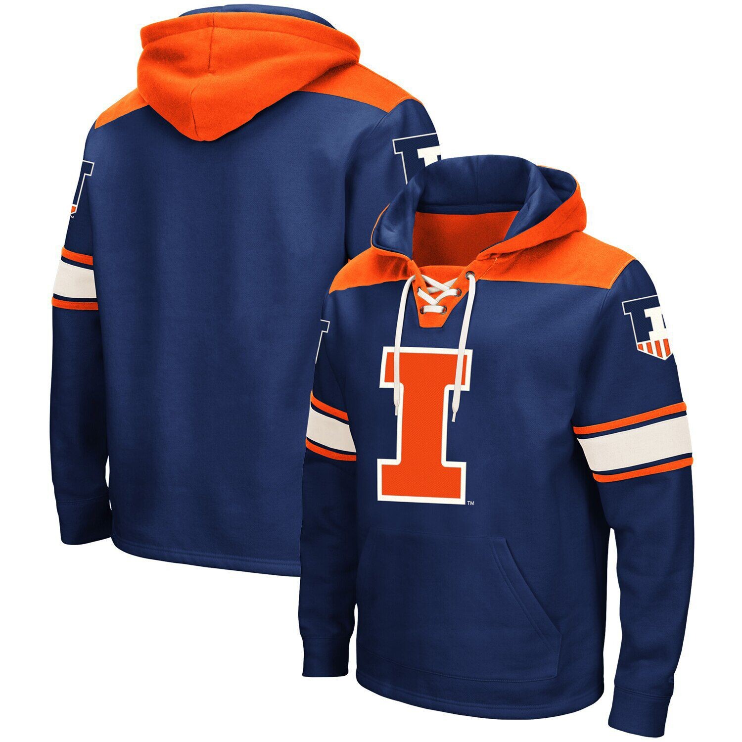 Мужской темно-синий пуловер с капюшоном Illinois Fighting Illini 2.0 на шнуровке Colosseum
Мужской темно-синий пуловер с капюшоном Illinois Fighting Illini 2.0 на шнуровке Colosseum