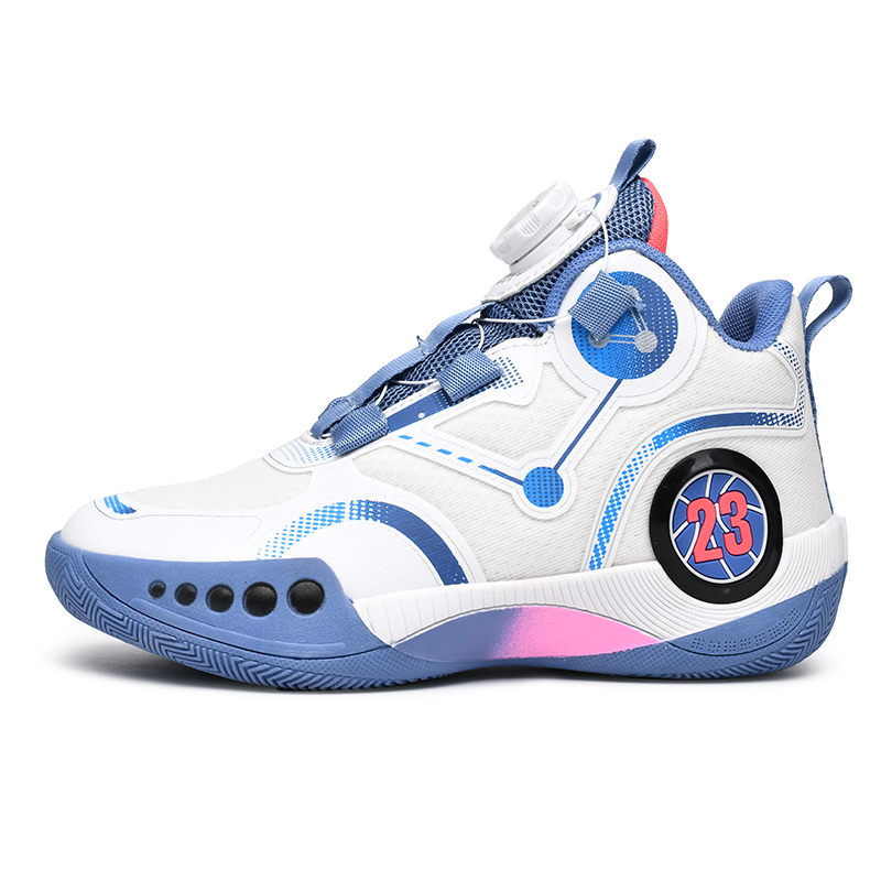 Противоскользящие дышащие детские баскетбольные кроссовки для подростков FIRS Kids, белый/синий 
Противоскользящие дышащие детские баскетбольные кроссовки для подростков FIRS Kids, белый/синий