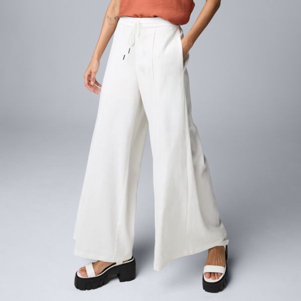 Женские брюки широкого кроя из льняной смеси Simply Vera Vera Wang, белый
Женские брюки широкого кроя из льняной смеси Simply Vera Vera Wang, белый