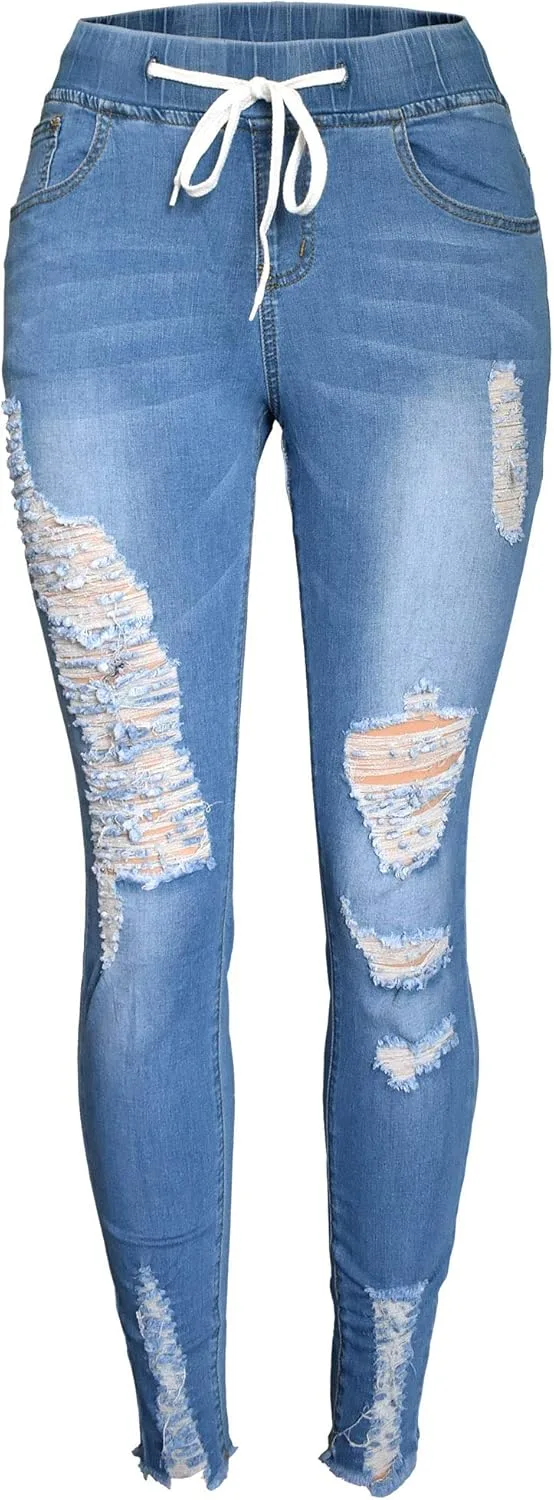 Aodrusa женские рваные джинсы с завязками и эластичным поясом
Aodrusa женские рваные джинсы с завязками и эластичным поясом