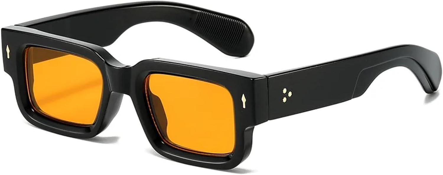 Ретро солнцезащитные очки для женщин и мужчин в винтажном стиле, с маленькой толстой оправой, солнцезащитные очки с защитой от УФ-излучения UV400 TVTBBVV, Black Orange
Ретро солнцезащитные очки для женщин и мужчин в винтажном стиле, с маленькой толстой оправой, солнцезащитные очки с защитой от УФ-излучения UV400 TVTBBVV, Black Orange