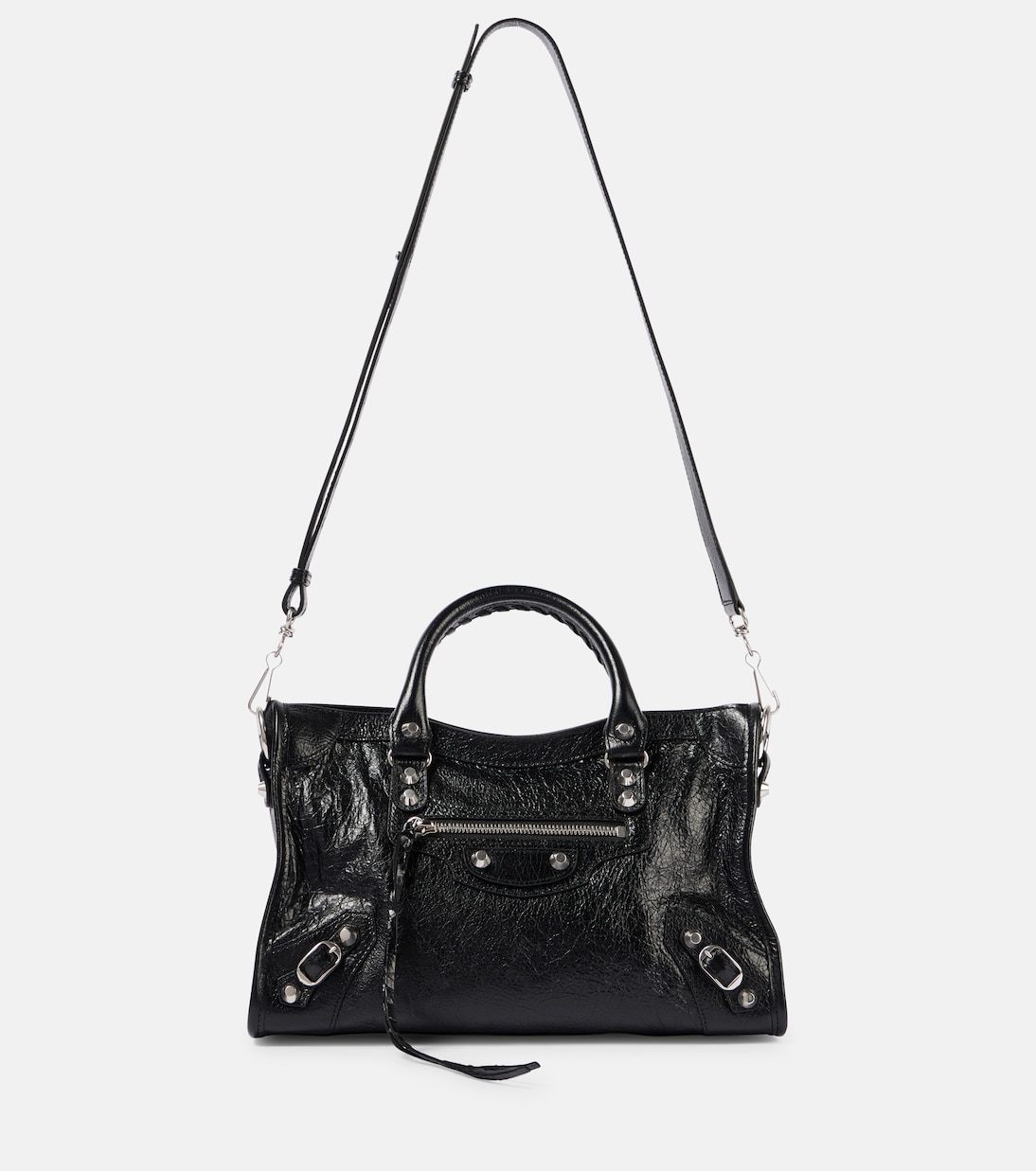 Городская маленькая кожаная сумка-тоут Le City Balenciaga, черный
Городская маленькая кожаная сумка-тоут Le City Balenciaga, черный