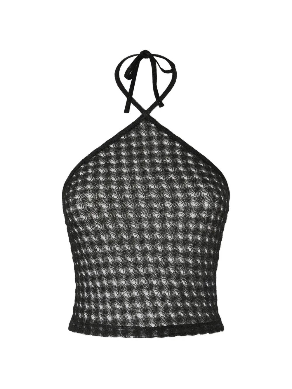 Топ из кружева с воротником-халтер Missoni, черный
Топ из кружева с воротником-халтер Missoni, черный