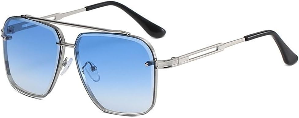 Винтажные солнцезащитные очки в металлической оправе с градиентным переходом цвета, классические очки для вождения и путешествий, защита от УФ-излучения UV400, для женщин и мужчин KTUCN, Silver-gradient Blue
Винтажные солнцезащитные очки в металлической оправе с градиентным переходом цвета, классические очки для вождения и путешествий, защита от УФ-излучения UV400, для женщин и мужчин KTUCN, Silver-gradient Blue