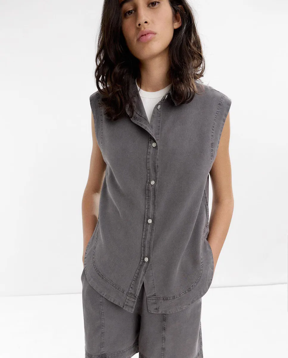 Женская блузка 100% лиоцелл без рукавов с закругленным низом Parfois, серый
Женская блузка 100% лиоцелл без рукавов с закругленным низом Parfois, серый