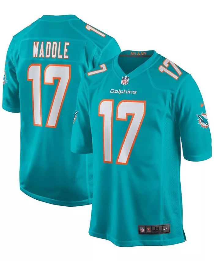 Мужская игровая футболка Jaylen Waddle Aqua Miami Dolphins Nike
Мужская игровая футболка Jaylen Waddle Aqua Miami Dolphins Nike
