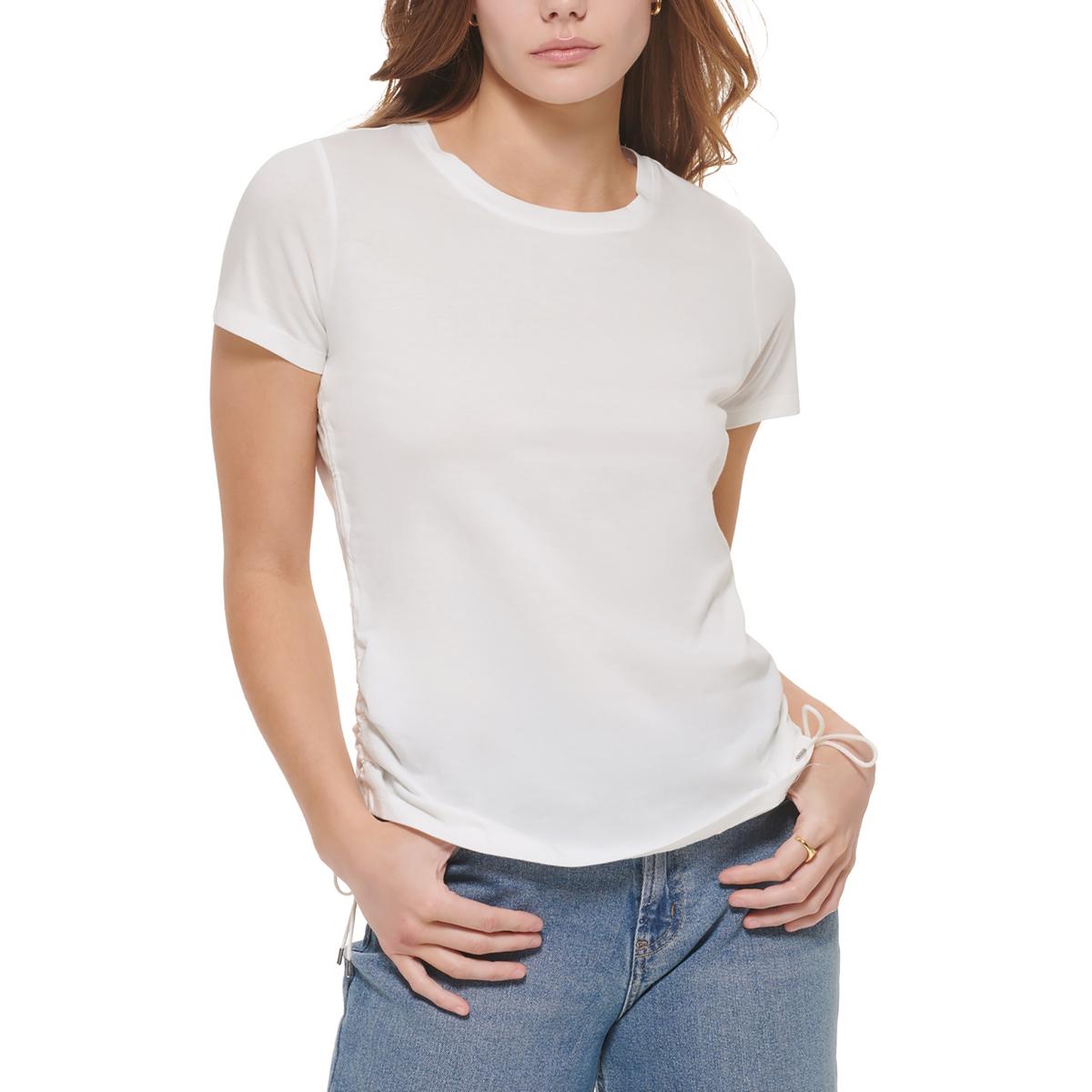 Женская футболка с завязками по бокам и сборками Calvin Klein, цвет soft white
Женская футболка с завязками по бокам и сборками Calvin Klein, цвет soft white