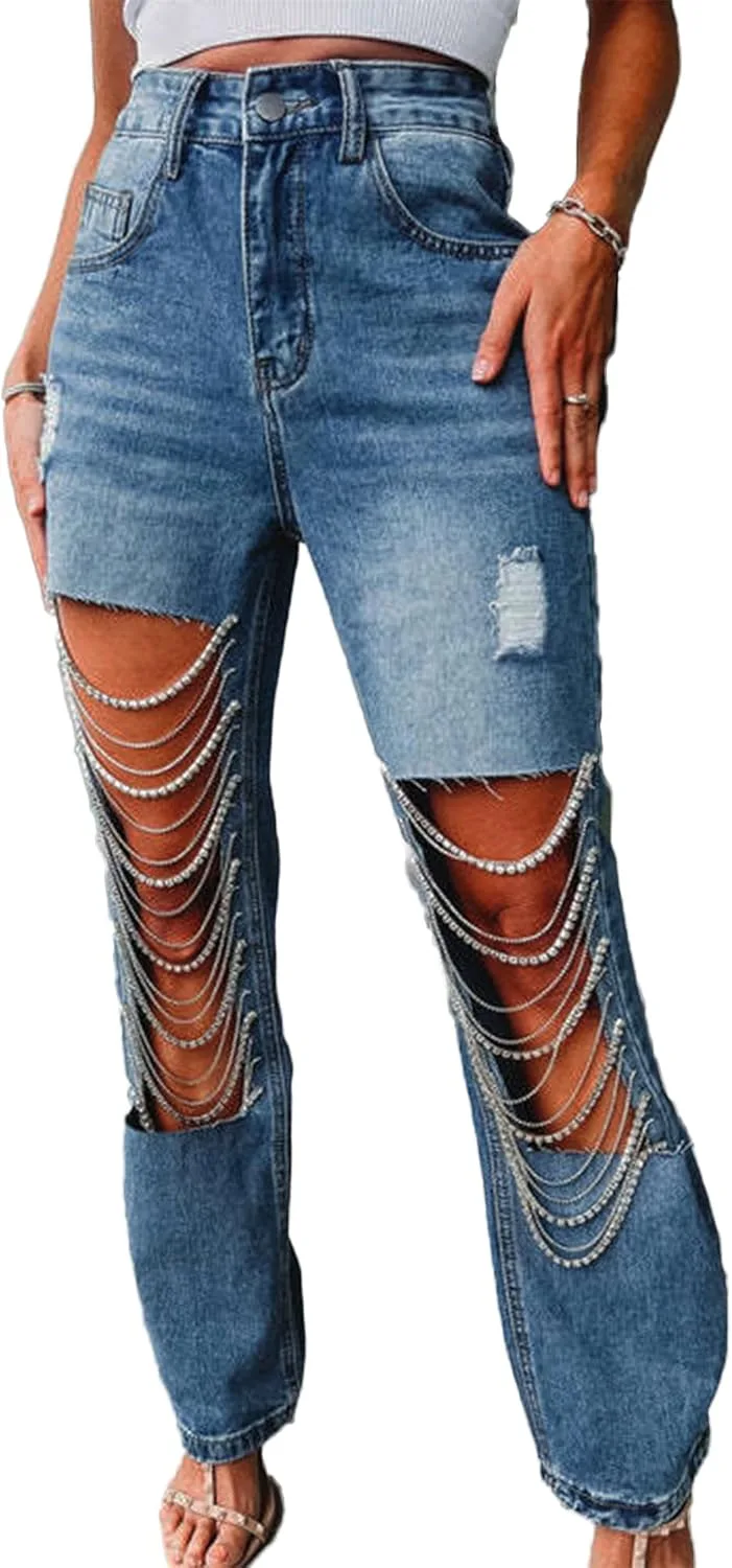 Женские джинсы Covered in Diamond с высокой посадкой и широкими штанинами ZH8FCHAN
Женские джинсы Covered in Diamond с высокой посадкой и широкими штанинами ZH8FCHAN