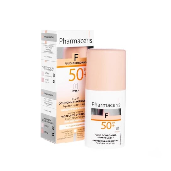 Защитно-корректирующий флюид 01 Ivory, SPF 50+, 30 мл Pharmaceris F
Защитно-корректирующий флюид 01 Ivory, SPF 50+, 30 мл Pharmaceris F